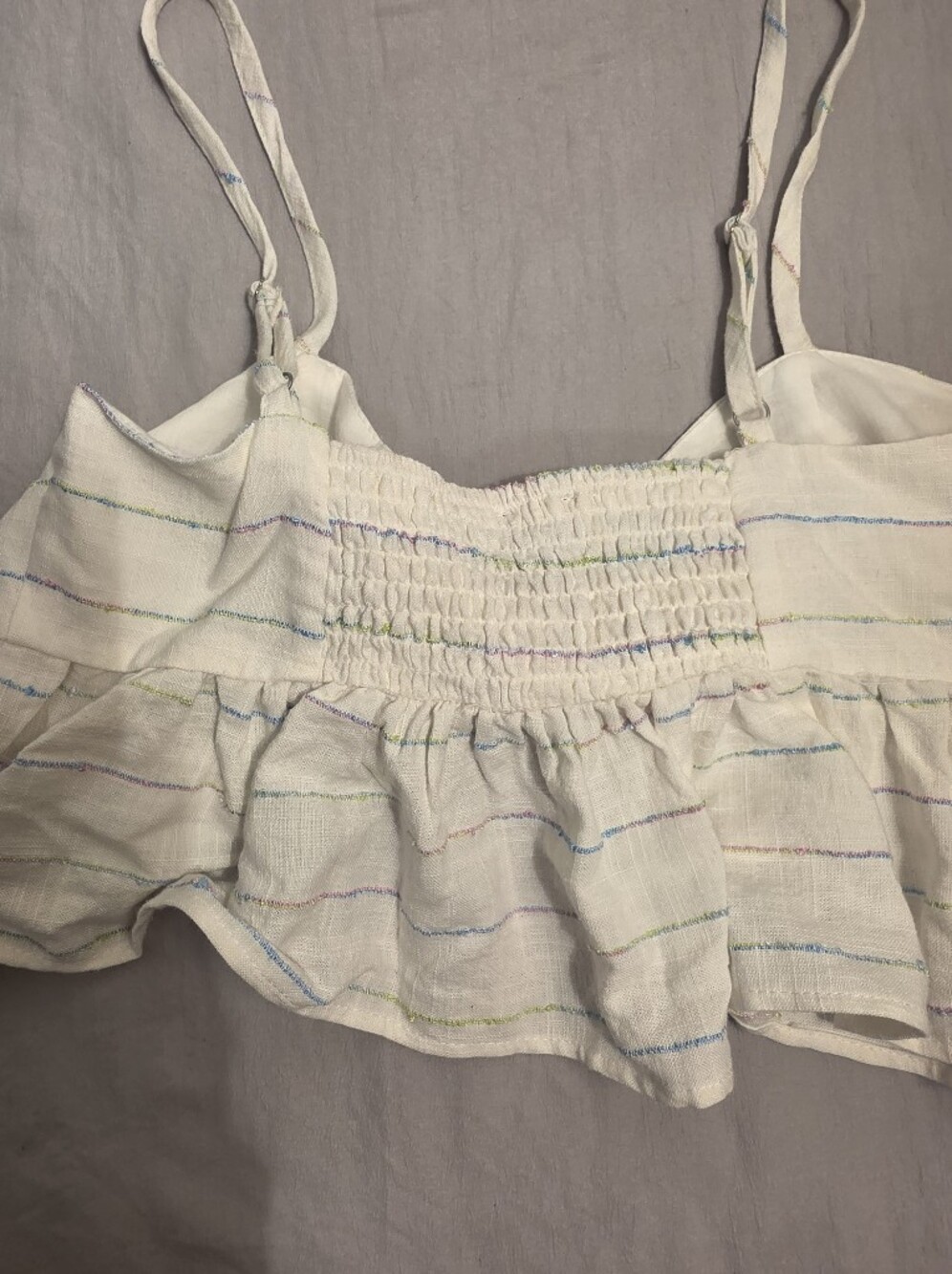 Tie Front Ruffle Tank - Picture 3 of 3